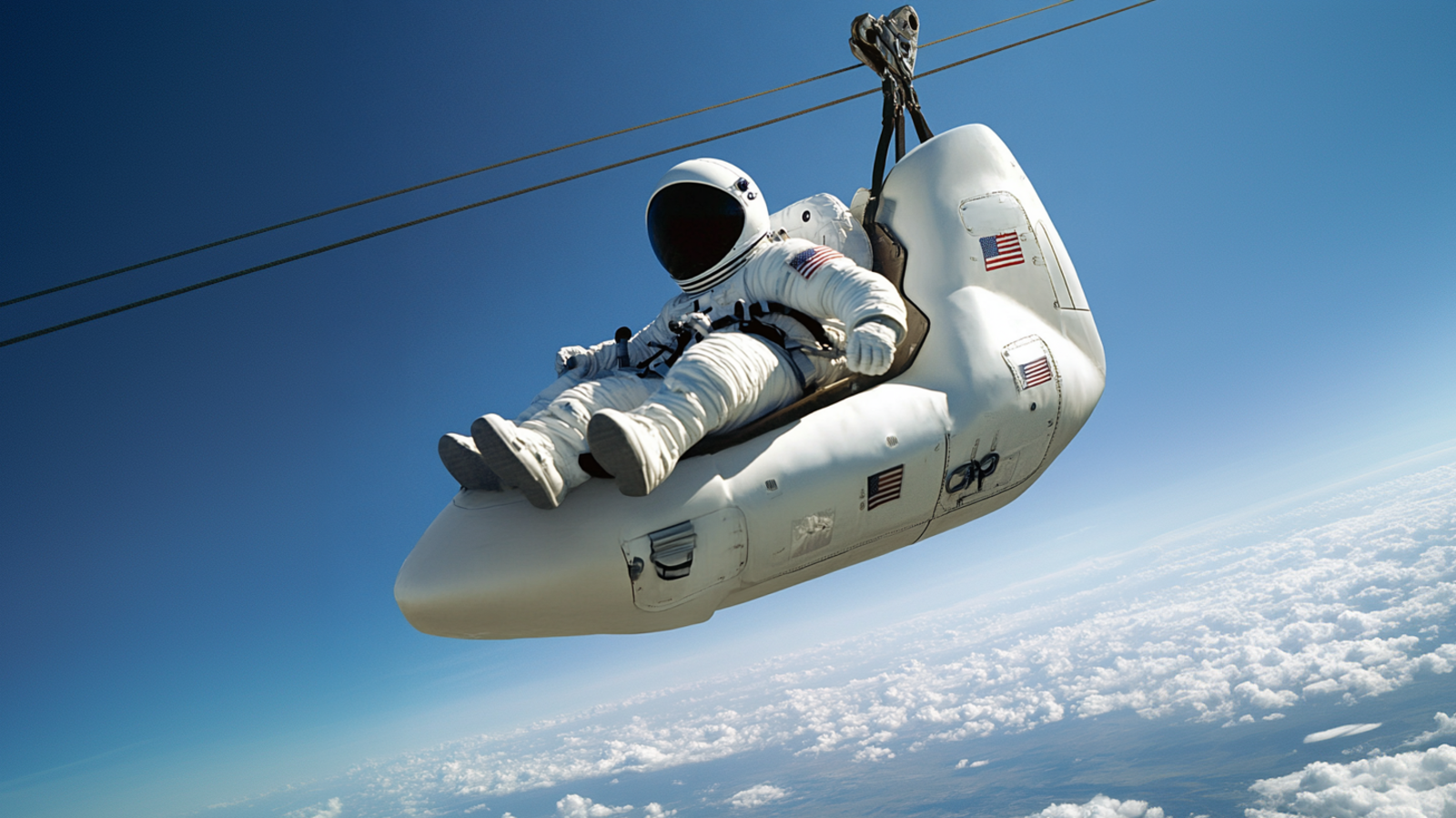 Astronaut Ziplining