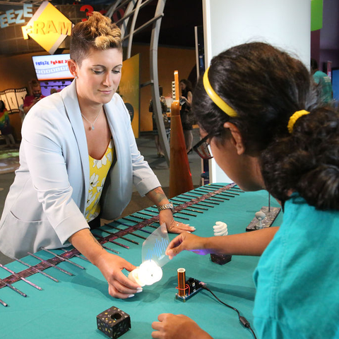 Teens working on science experiment