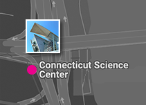 small map of Connecticut Science Center location