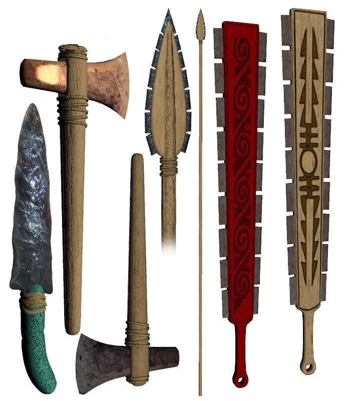 mayan weapons and armor